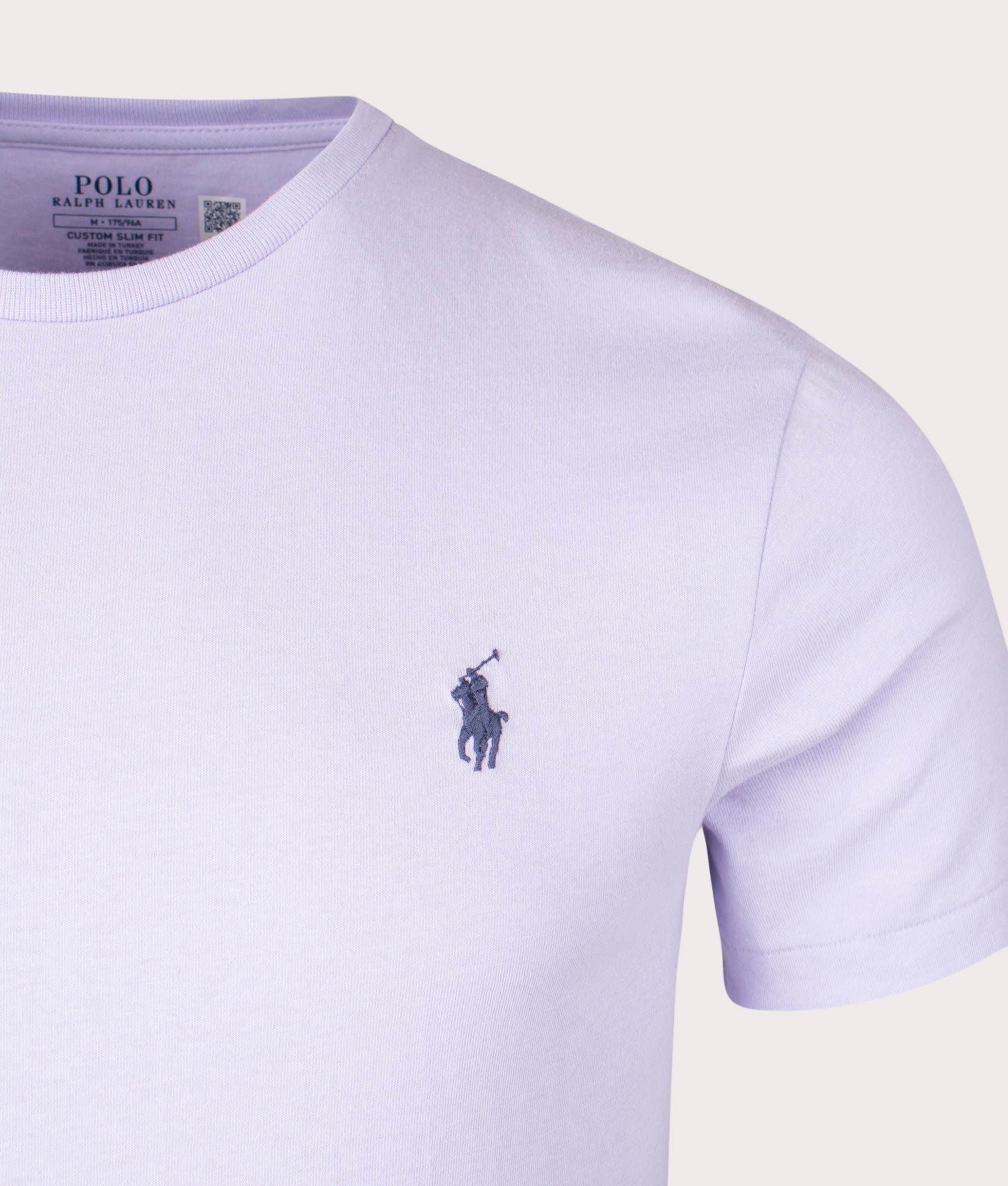Custom Slim Fit Jersey T-Shirt in Flower Purple by Polo Ralph Lauren. EQVVS Shot.