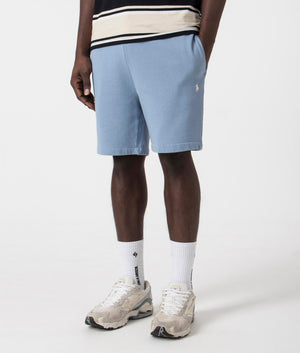 Athletic Sweat Shorts in Channel Blue by Polo Ralph Lauren. EQVVS Side Angle Shot.