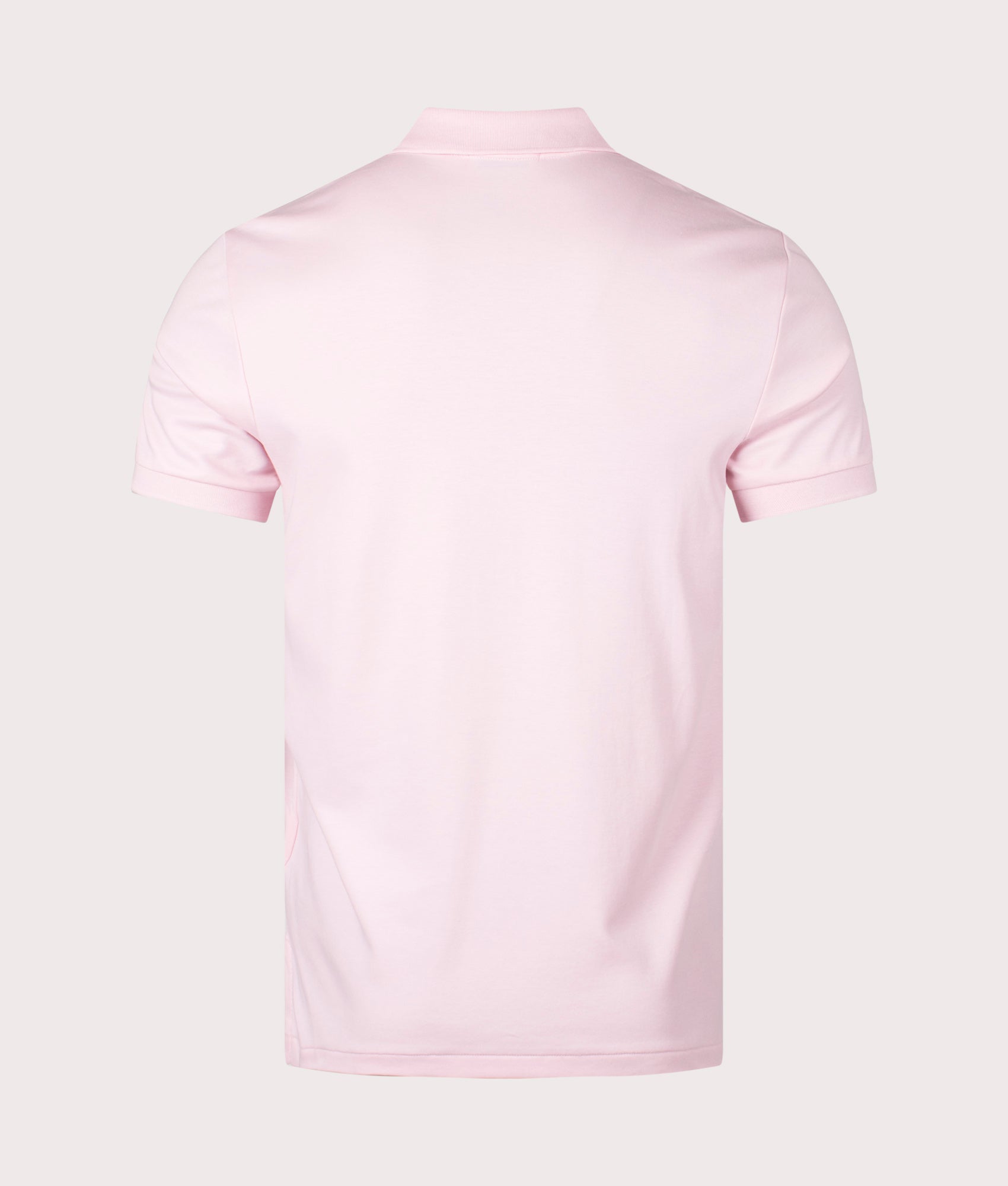 Custom Slim Fit Soft Cotton Polo Shirt in Hint of Pink by Polo Ralph Lauren. EQVVS Shot.
