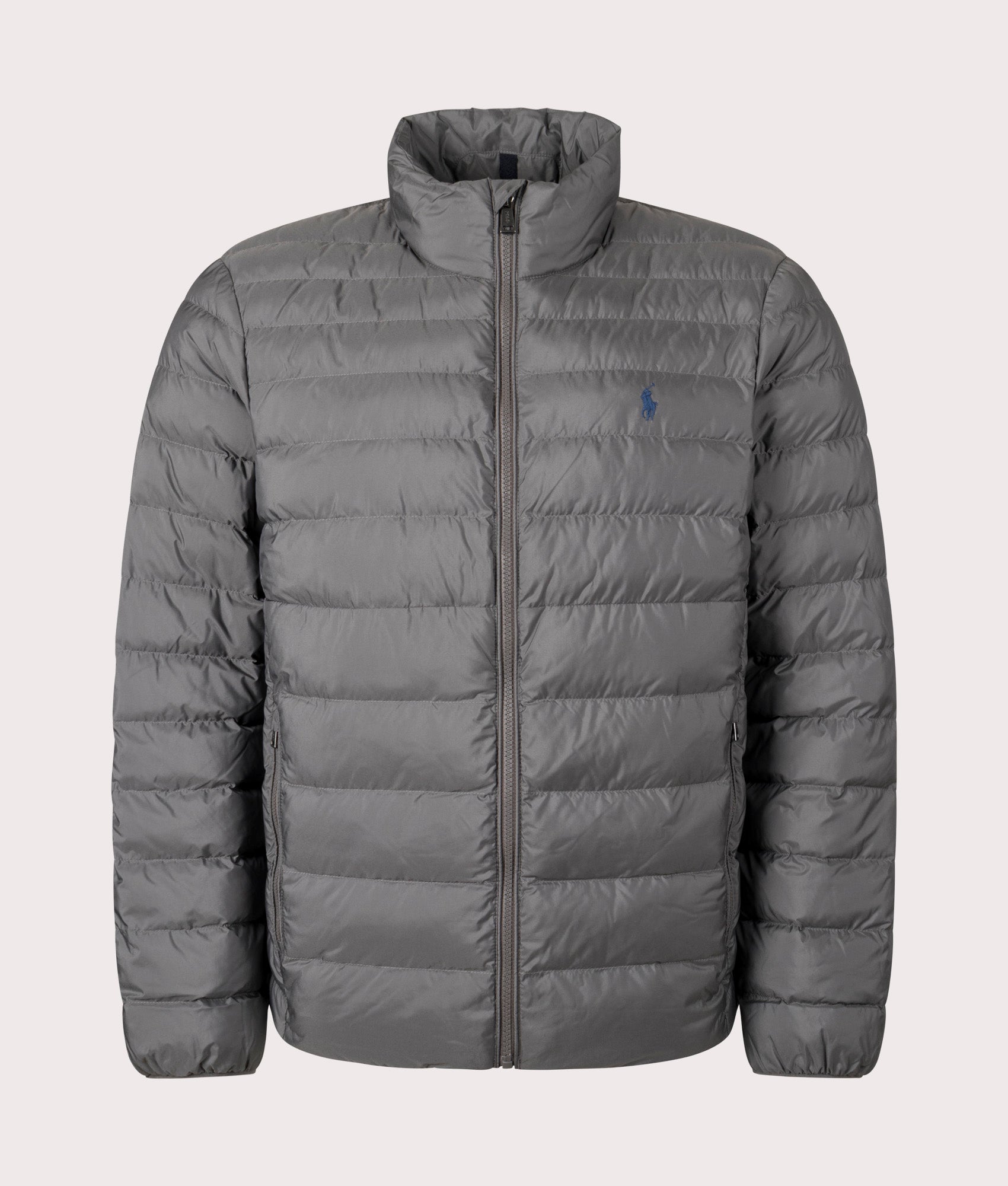 Polo Ralph lauren The Colden Packable Jacket in dark metal at EQVVS menswear front shot