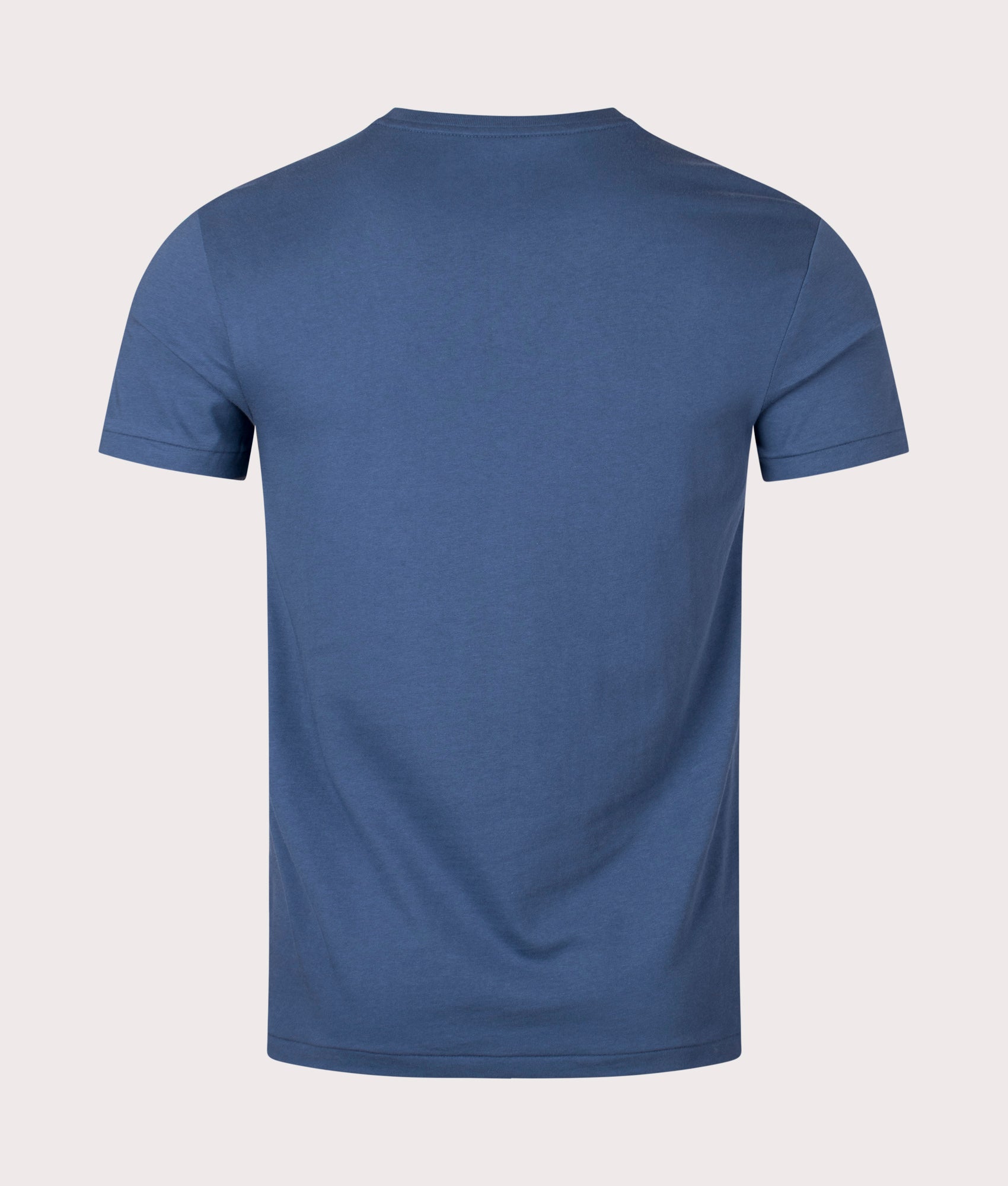 Custom Slim Fit Jersey T-Shirt in Clancy Blue by Polo Ralph Lauren . EQVVS Shot.