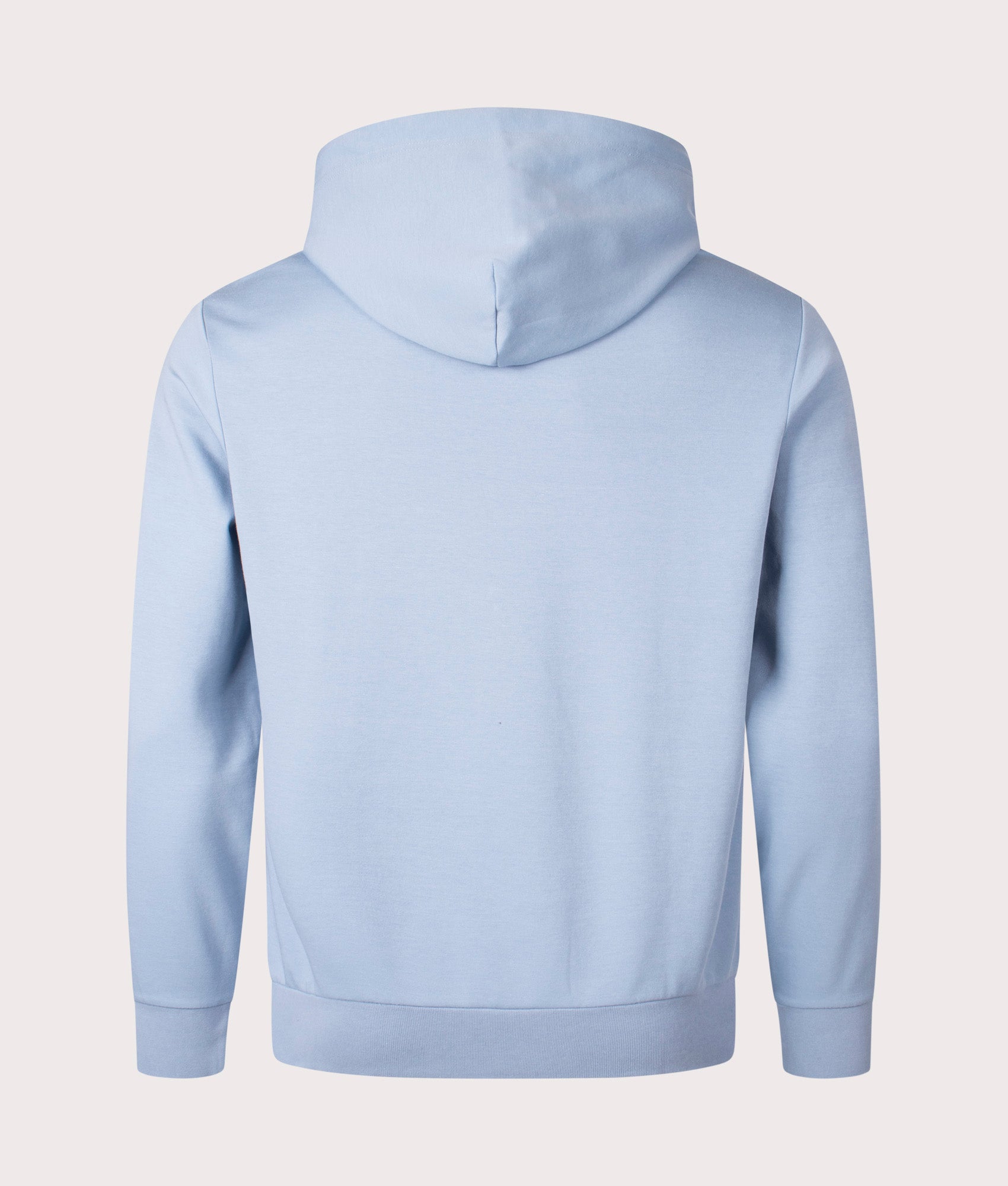 Polo Ralph Lauren Script Chest Logo Hoodie in Vessel Blue. Back angle shot at EQVVS.