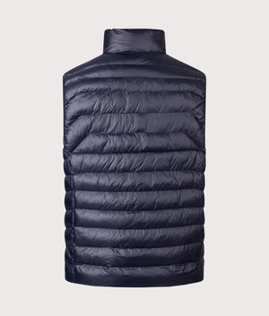 The Colden Packable Vest in Collection Navy. | Polo Ralph Lauren | Shot at EQVVS | Back shot 