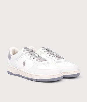 Masters Court Leather Trainers White/Grey Polo Ralph Lauren EQVVS