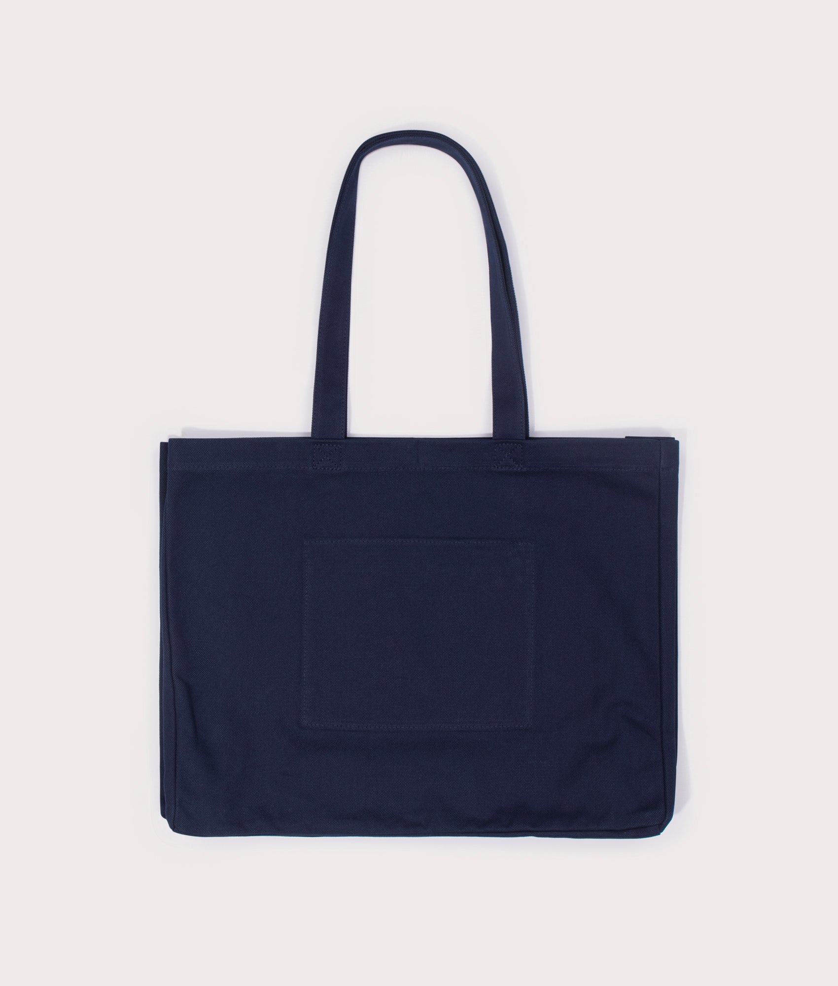 Embroidered Canvas Tote Bag. Shot by EQVVS. Back shot.