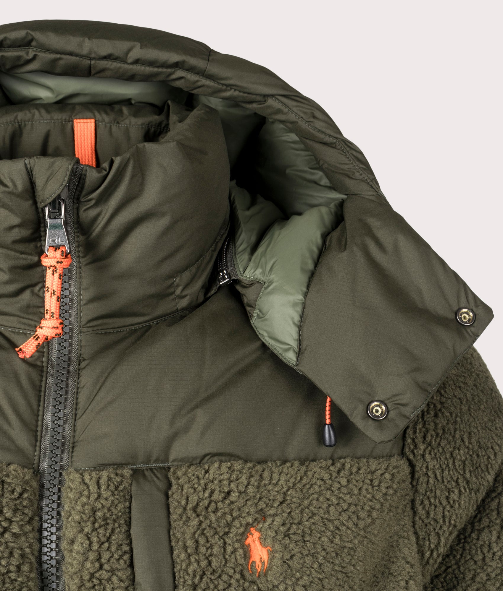 The Gorham Hybrid Down Jacket in Olive | Polo Ralph Lauren | EQVVS