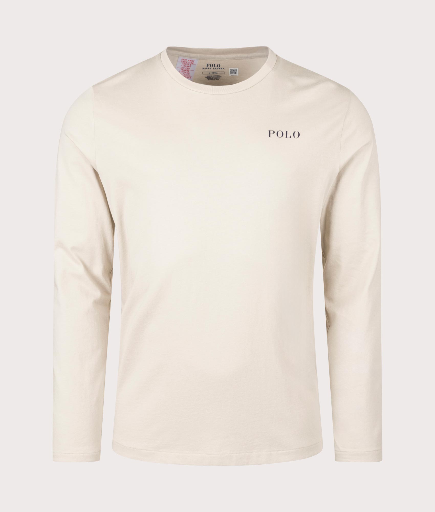 Long Sleeve Loungewear T-Shirt in Stoneware Grey by Polo Ralph Lauren. EQVVS Shot. 