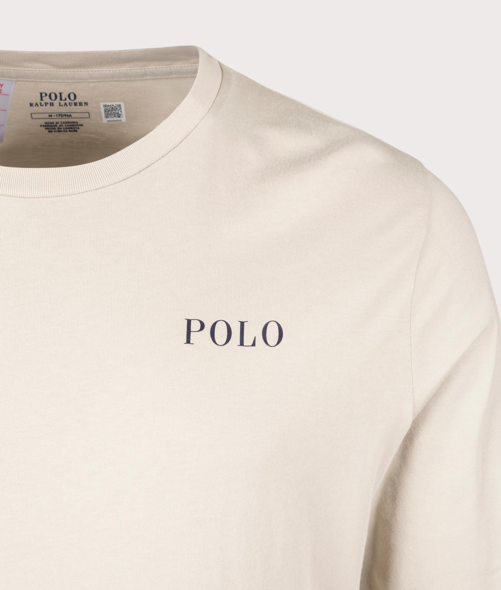 Long Sleeve Loungewear T-Shirt in Stoneware Grey by Polo Ralph Lauren. EQVVS Shot.