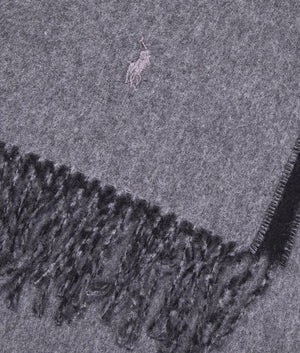 Reversible Scarf in Polo Black/Grey | Polo Ralph Lauren | EQVVS | Grey detail shot 
