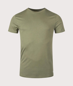 Polo Ralph Lauren 3 Pack Slim Fit Crewneck Loungewear T-Shirts in Green. Front Shot at EQVVS.