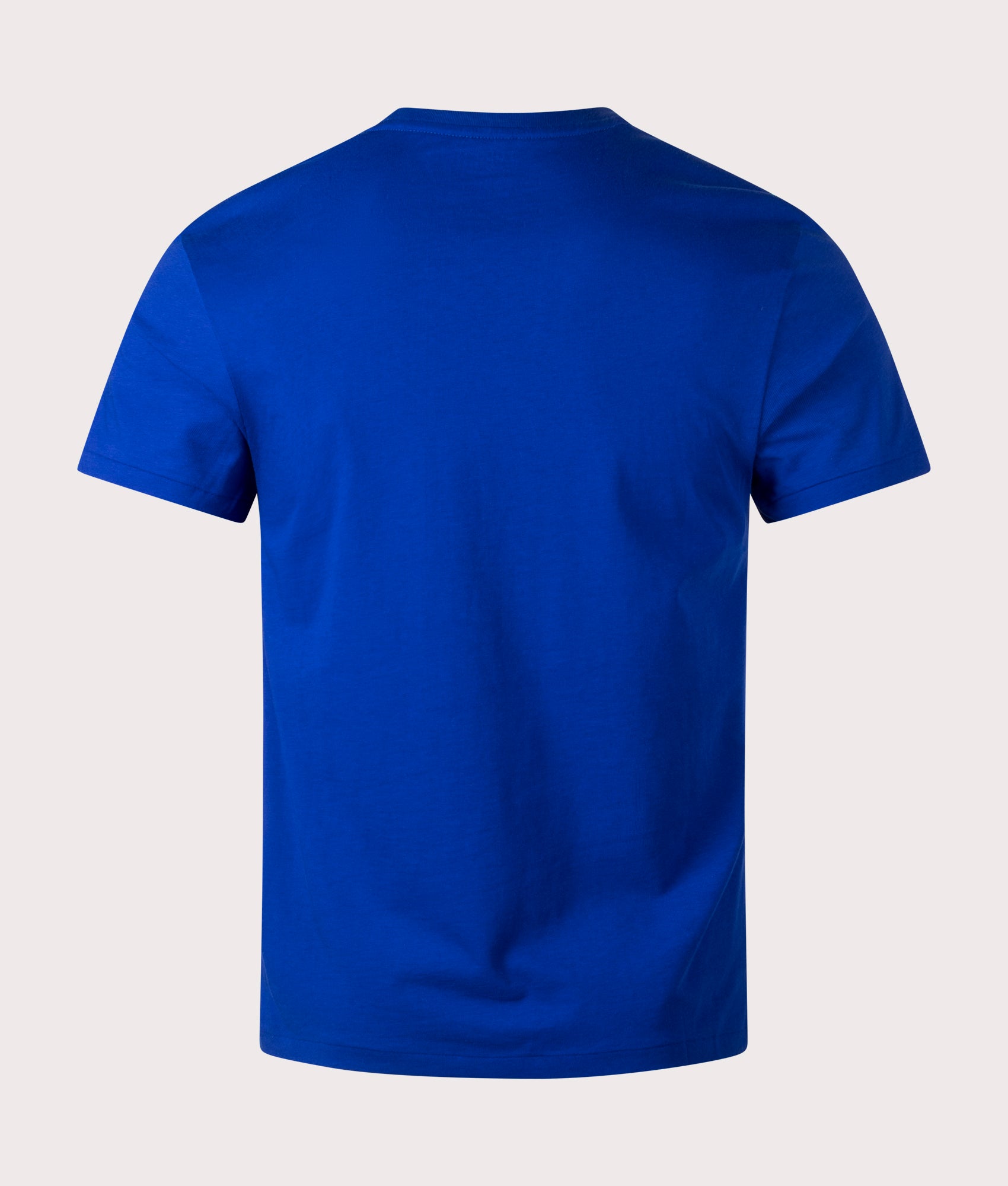 Polo Ralph Lauren Custom Slim Fit Jersey T-Shirt in Classic Azure Blue. Shot at EQVVS.  Back shot. 