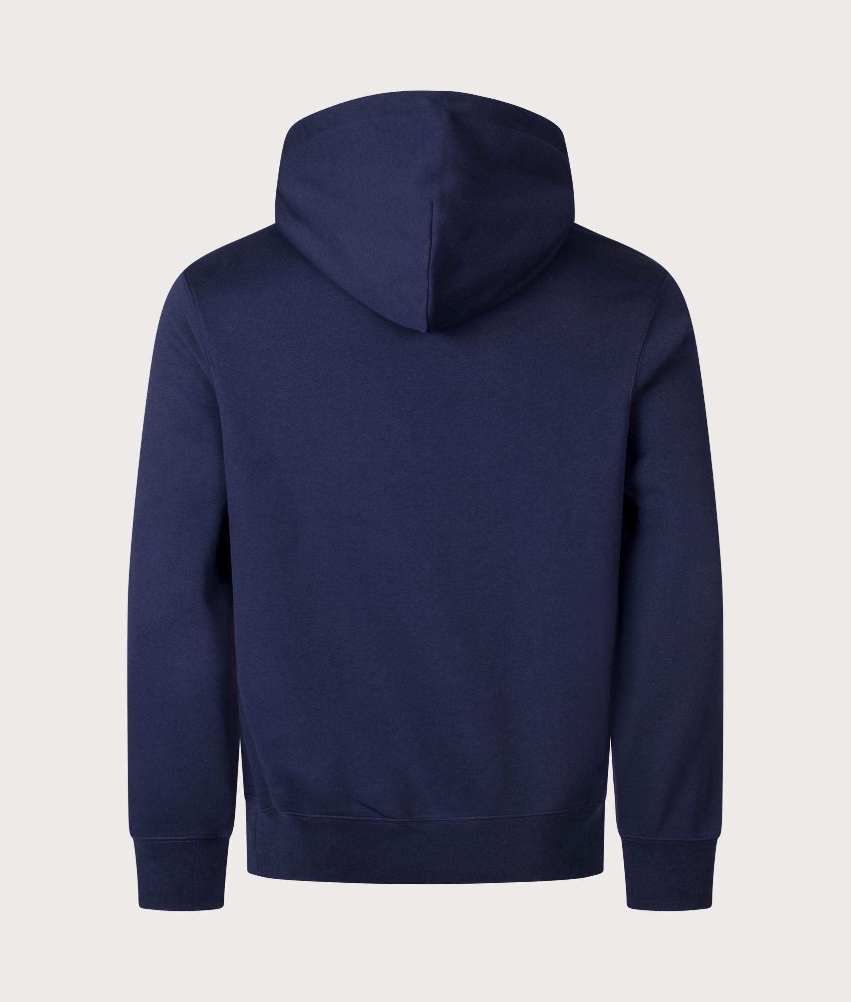 Polo Bear Fleece Lined Hoodie in Cruise Navy Denim by Polo Ralph Lauren. EQVVS Shot.