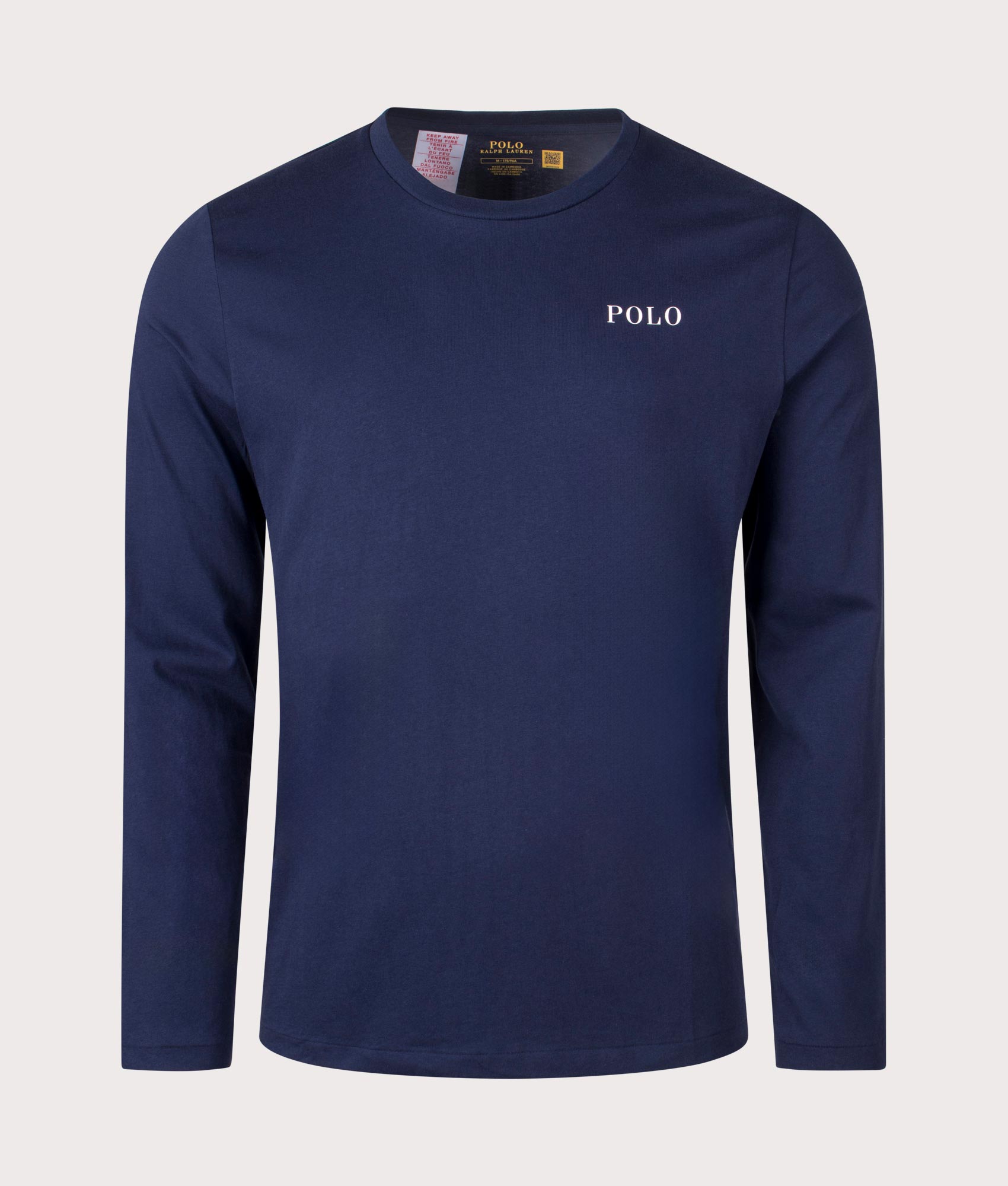 Long Sleeve Loungewear T-Shirt in Cruise Navy by Polo Ralph Lauren. EQVVS Shot.