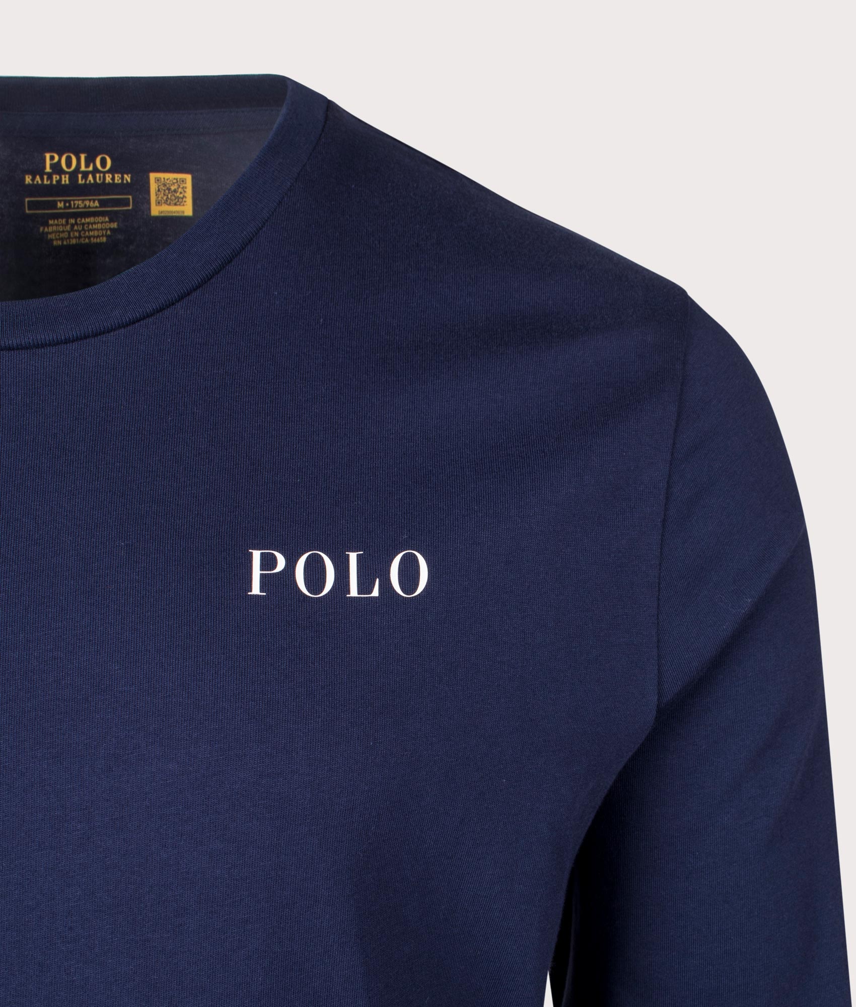 Long Sleeve Loungewear T-Shirt in Cruise Navy by Polo Ralph Lauren. EQVVS Shot.