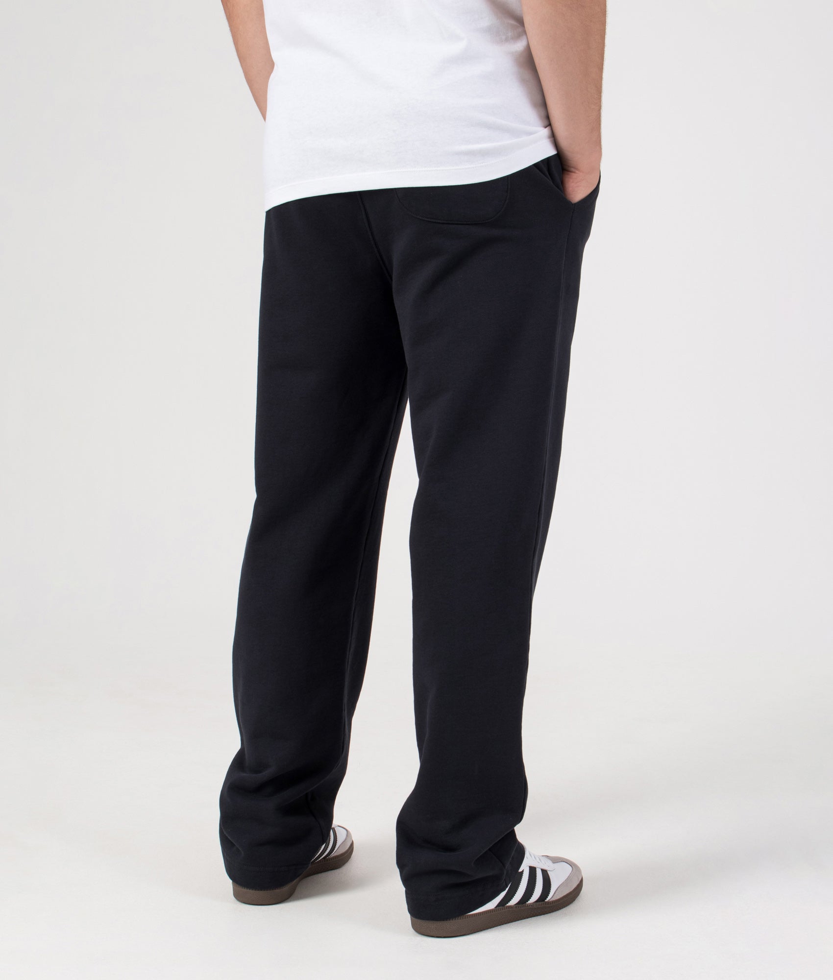 Loopback Fleece Drawstring Pants in Polo Black | 100% Cotton | Polo Ralph Lauren | EQVVS | Back angle shot 