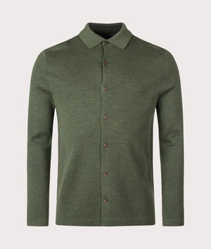 Merino Wool Shirt in Classic Olive Heather by Polo Ralph Lauren. EQVVS Shot. 