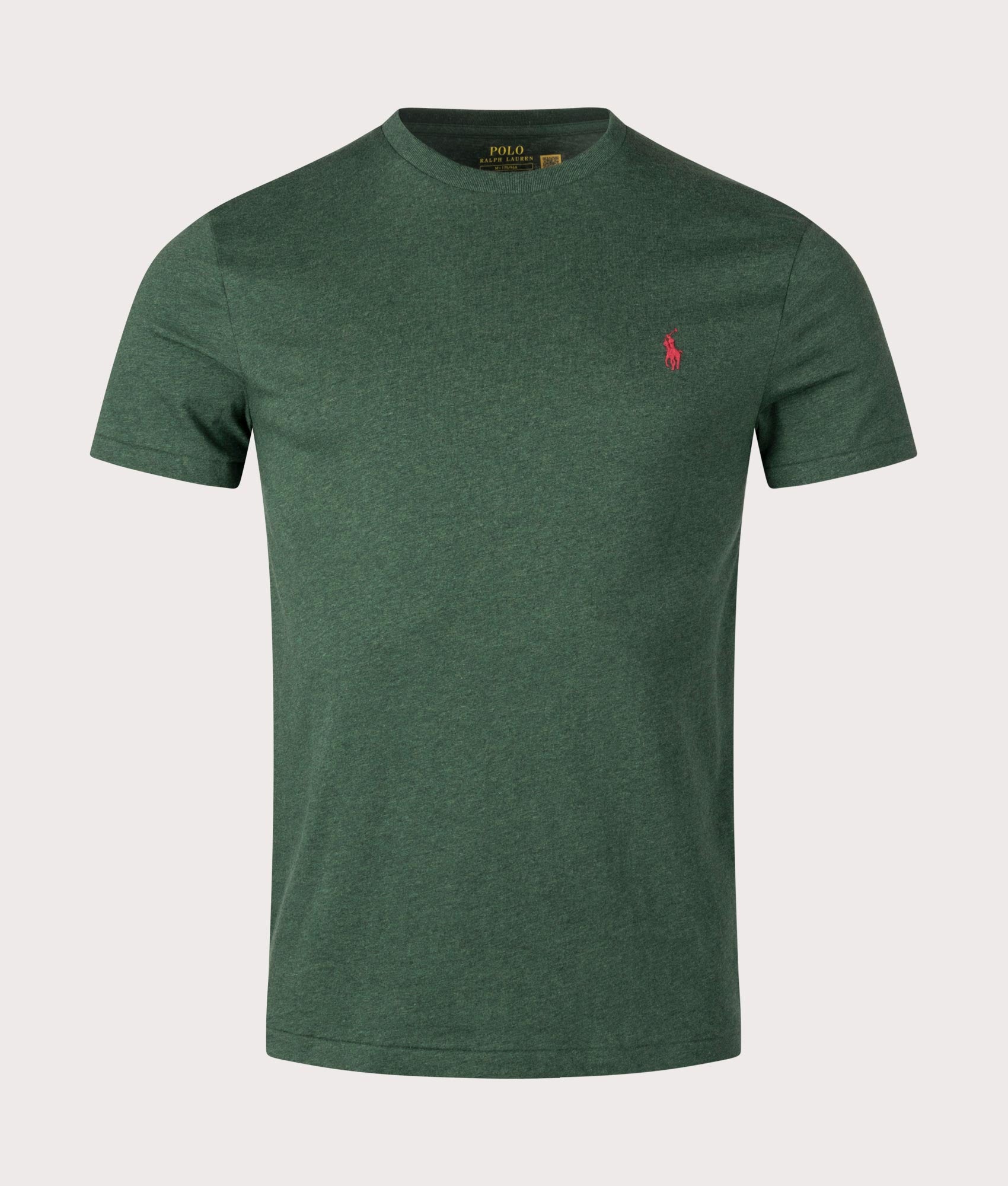 Custom Slim Fit Jersey T-Shirt in Scottish Pine Heather by Polo Ralph Lauren. EQVVS Shot.