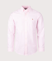 Custom Fit Striped Oxford Shirt: 001 New Rose/White 