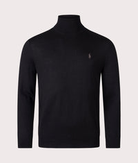 Wool Turtleneck Sweater: 002 Polo Black 