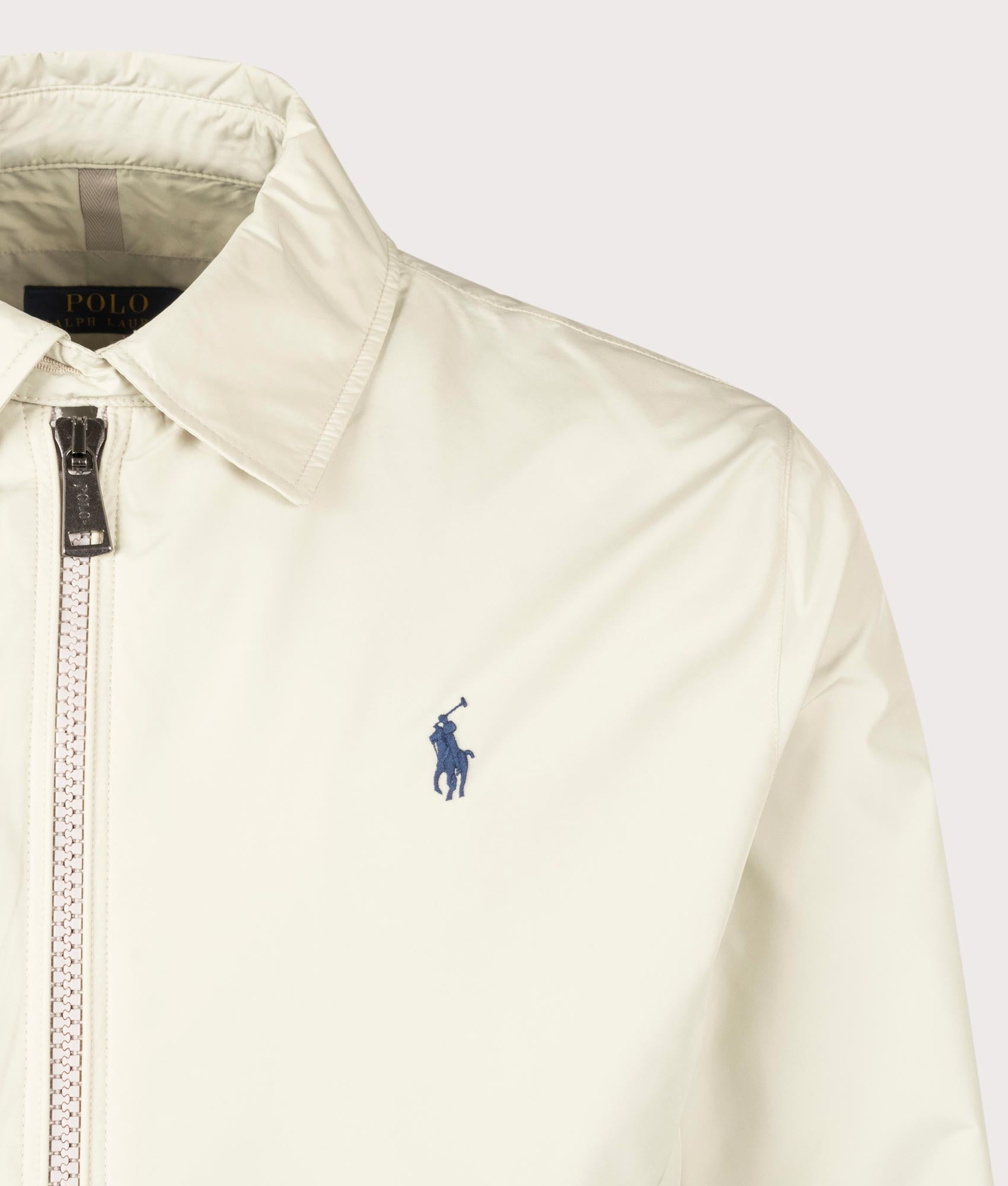 Ralph Lauren, Packable Windbreaker Jacket, stoneware grey, Eqvvs Menswear, detailed shot angle
