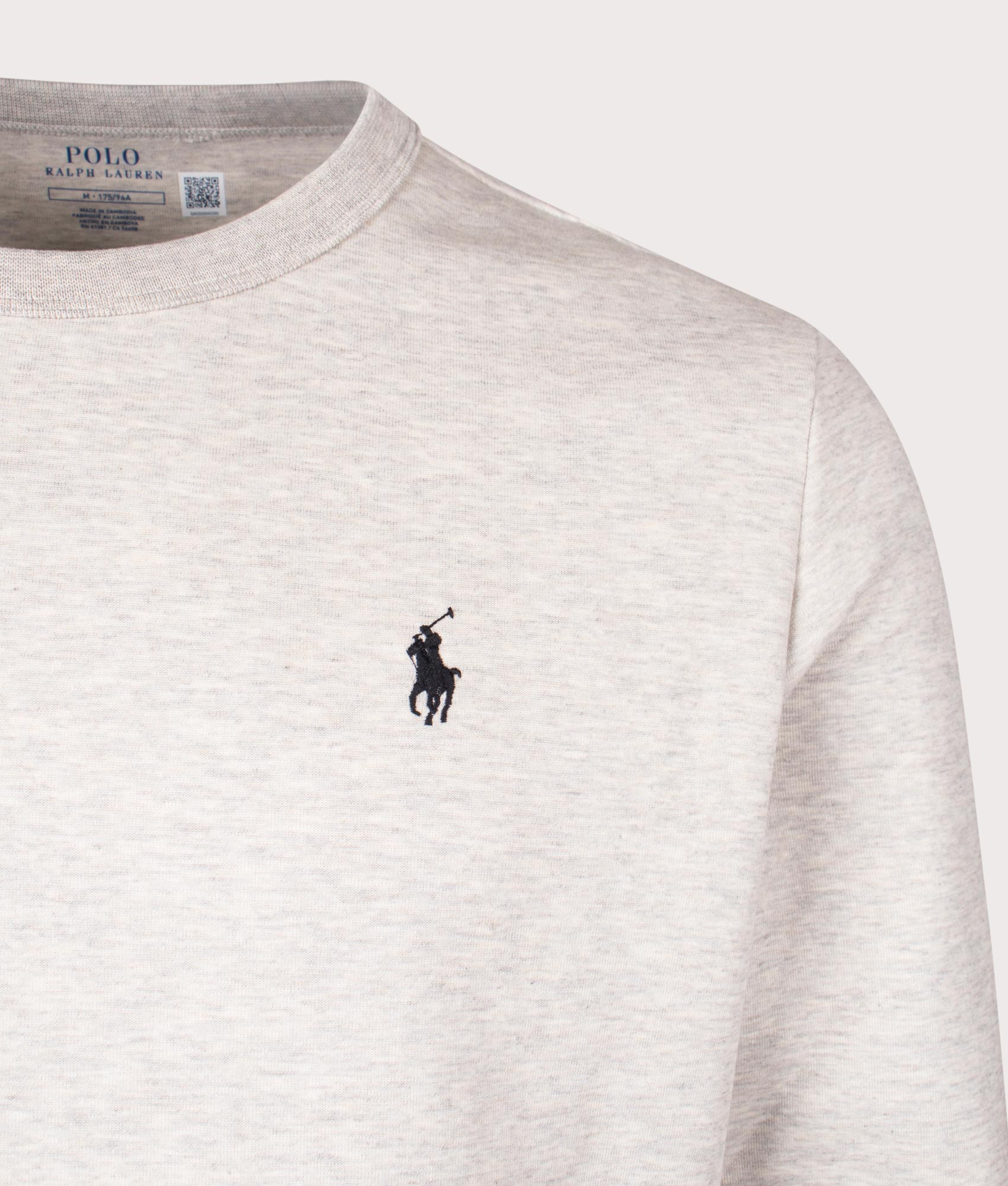 Polo Ralph Lauren Pocket Zip Sweatshirt in Light Grey Sport Heather at EQVVS Detail Shot