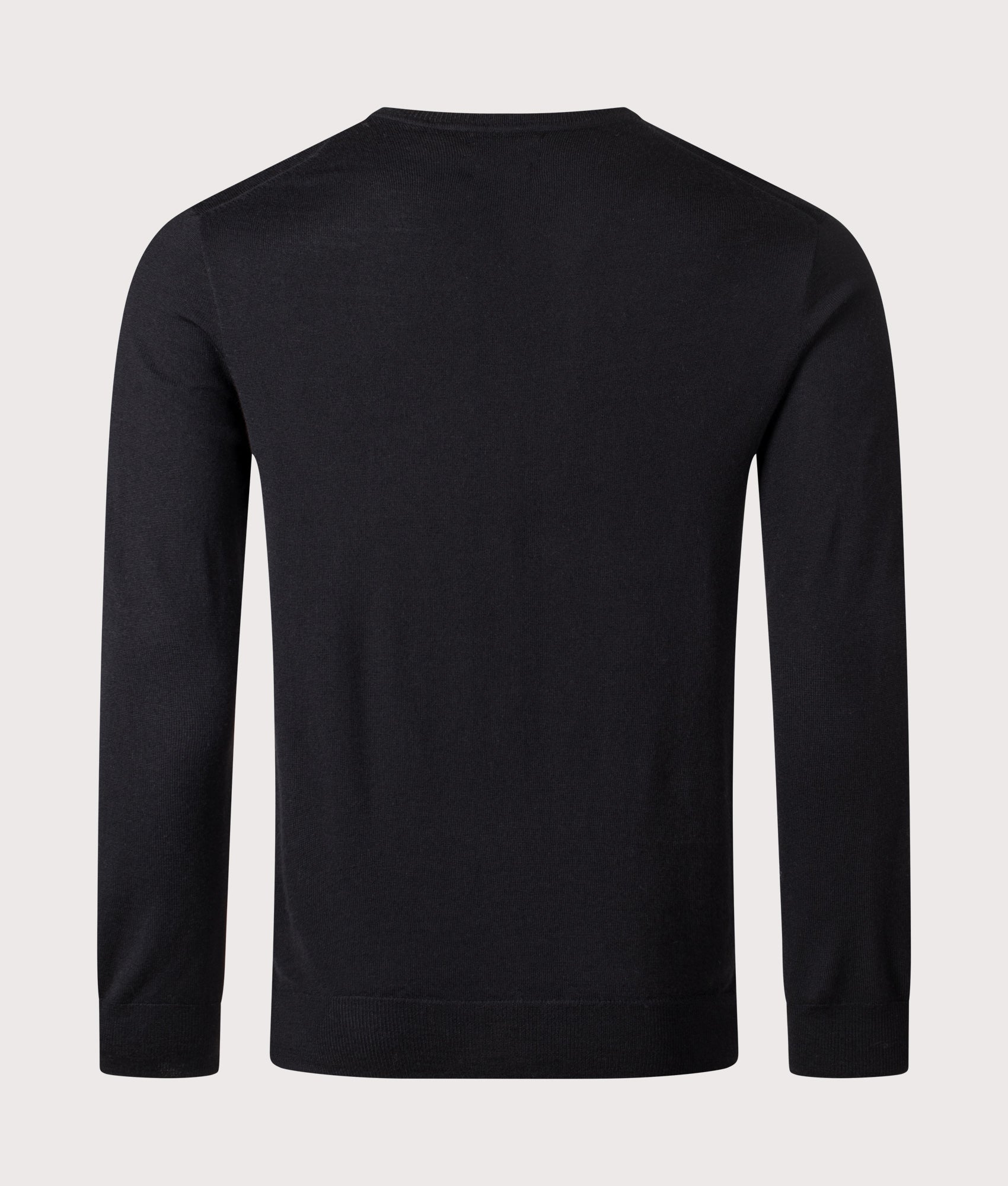 Slim Fit Wool Sweatshirt in Polo Black. 100% Wool | Polo Ralph Lauren | EQVVS | Back shot 