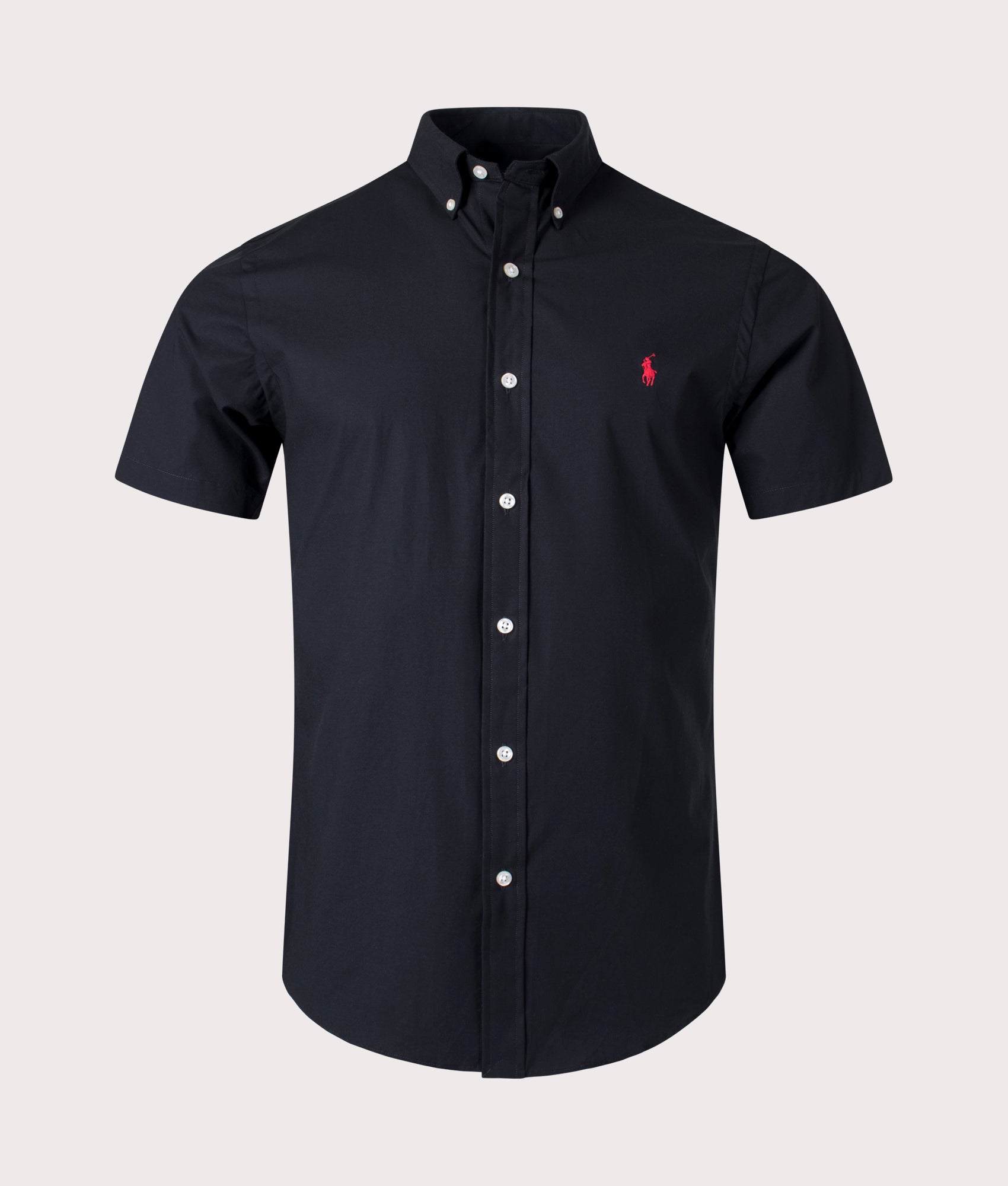 Slim Fit Short Sleeve Stretch Poplin Shirt