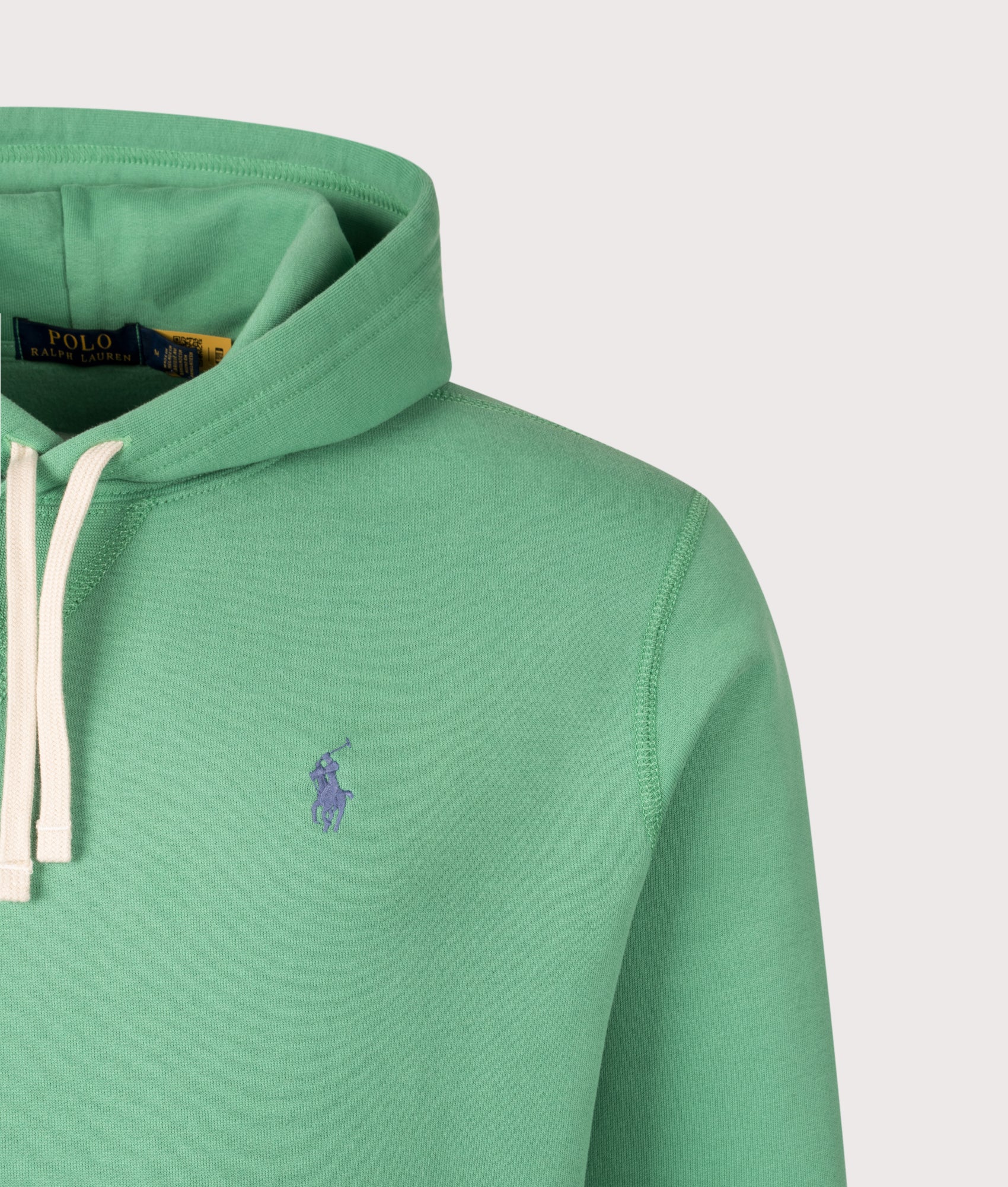 Polo Ralph Lauren Relaxed Fit RL Fleece Hoodie. Shot by EQVVS. Detail shot.