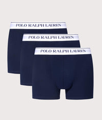 3 Pack Classic Stretch Cotton Trunks: 058 3PK Navy/Navy Aopp/Navy 