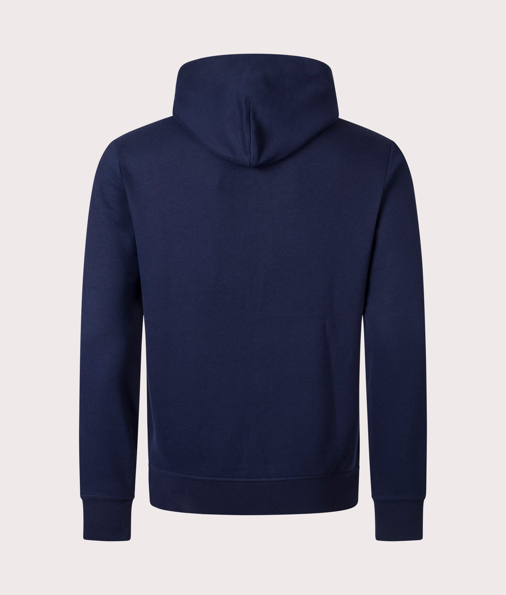 Polo Ralph Lauren The RL Fleece Logo Hoodie in Cruise Navy with Large Chest Logo at EQVVS Back Shot