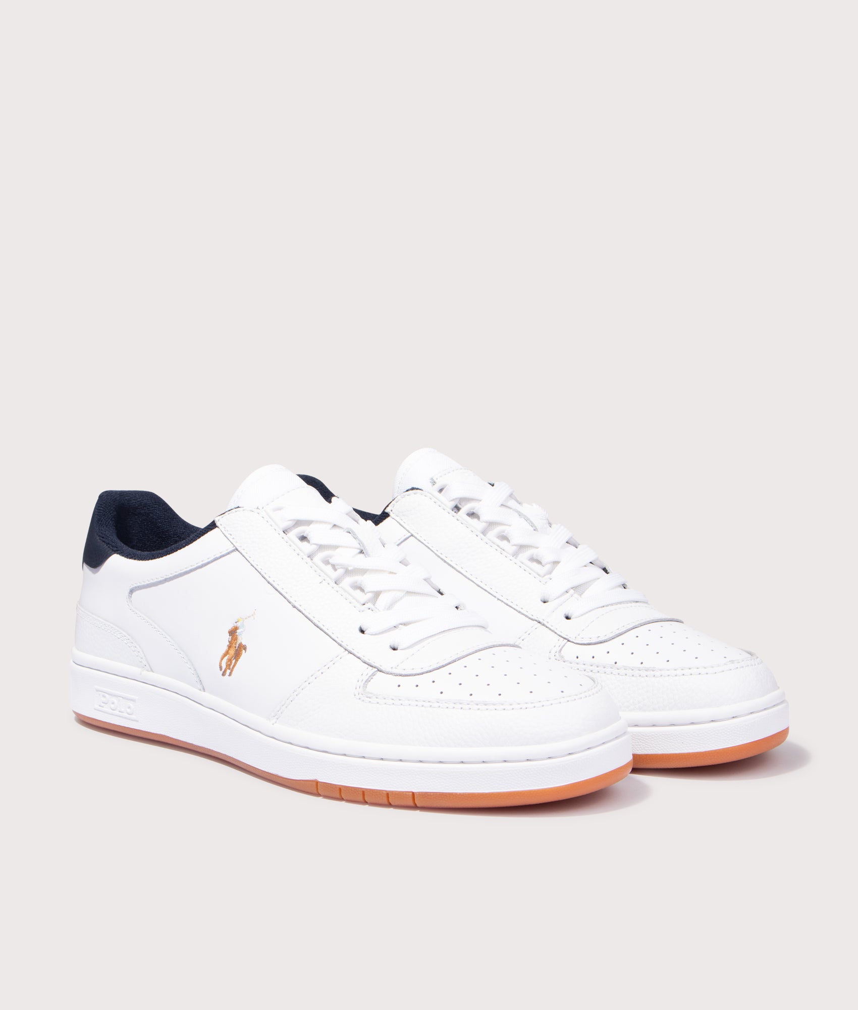 Court Leather Low-Top Sneakers. Shot by EQVVS. Front angled shot.