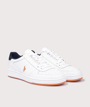 Court Leather Low-Top Sneakers. Shot by EQVVS. Front angled shot.
