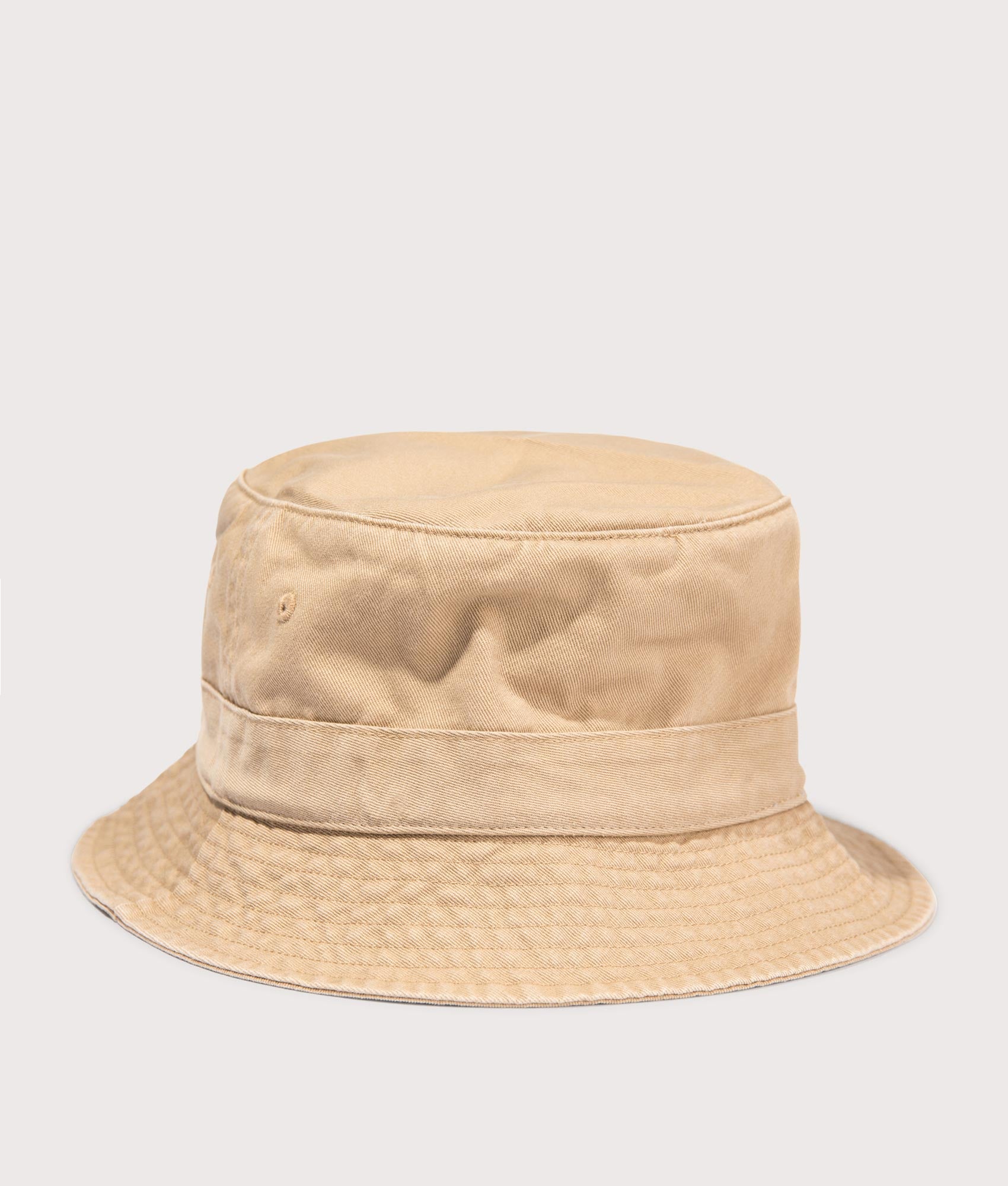 Polo Ralph Lauren Chino Bucket Hat in Cafe Tan Beige. EQVVS Back Shot.