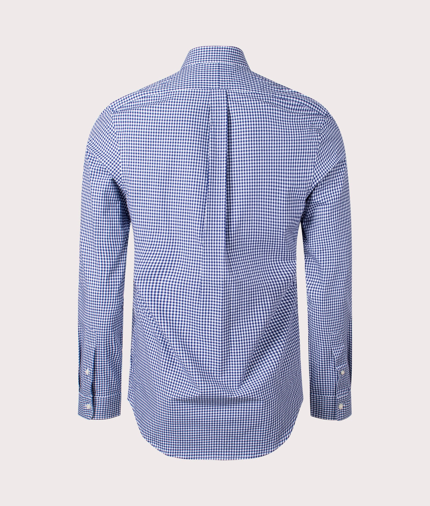 Slim Fit Gingham-Stretch-Poplin-Shirt-009-Navy/White