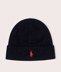 Merino Wool Beanie: 001 Polo Black 