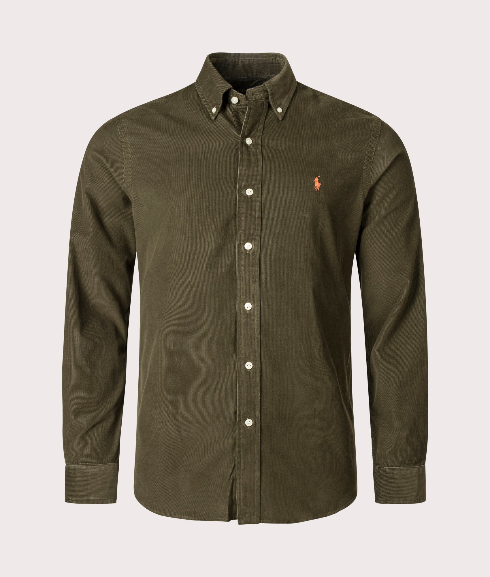 Custom-Fit-Corduroy-Shirt-Defender-Green-Polo-Ralph-Lauren-EQVVS-Front-Image