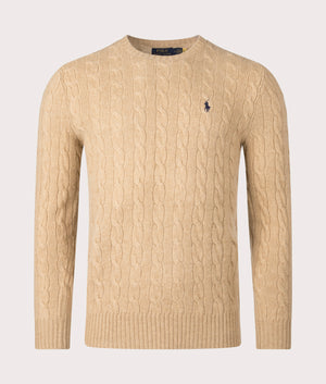 Polo Ralph Lauren Cashmere Blend Knit Jumper in Camel EQVVS Menswear