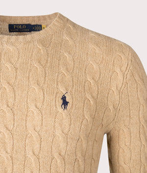 Polo Ralph Lauren Cashmere Blend Knit Jumper in Camel EQVVS Menswear