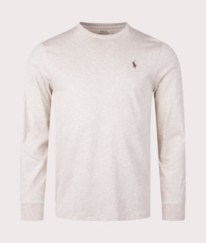 Custom Slim Fit Long Sleeve T-Shirt Beige Polo Ralph Lauren EQVVS