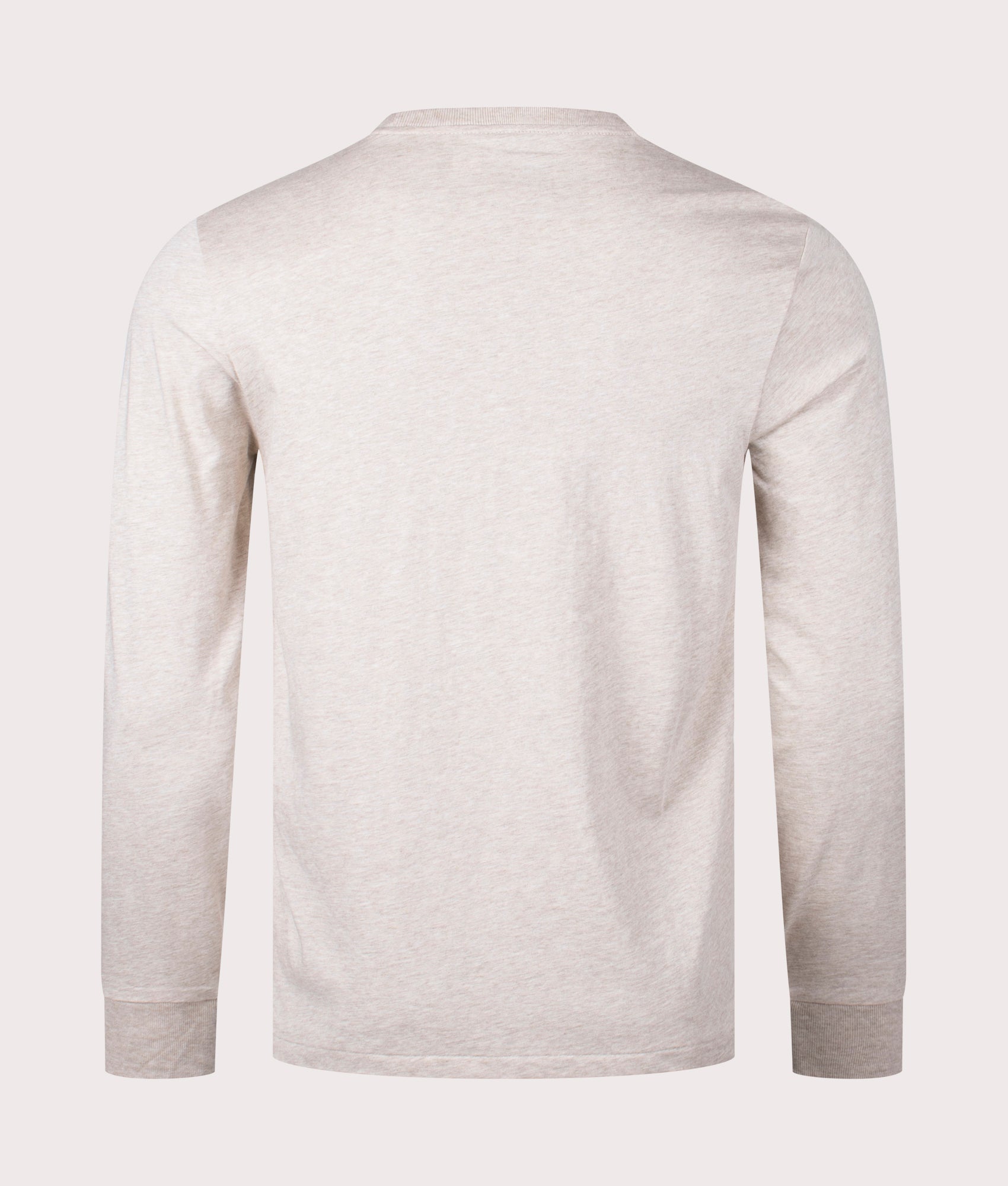 Polo Ralph Lauren Custom Slim Fit Long Sleeve T-Shirt in Expedition Dune Heather Back Shot EQVVS