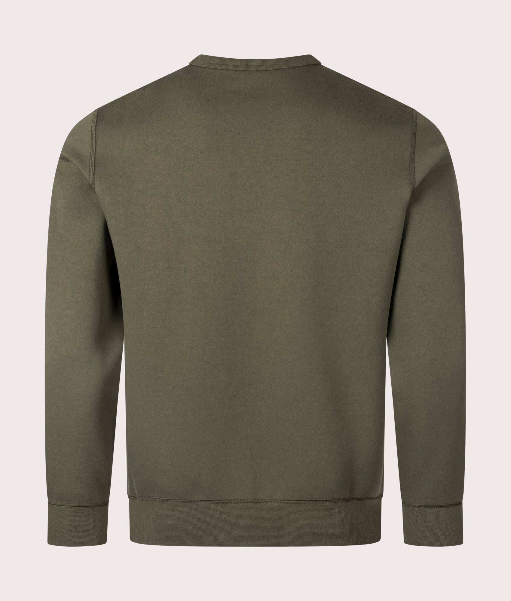 Crew Neck Sweatshirt Company Olive, by Polo Ralph Lauren. Shot at EQVVS. Reverse shot. 