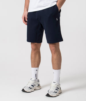 Polo Ralph Lauren Double Knit Athletic Sweat Shorts Aviator Navy Angle Shot EQVVS