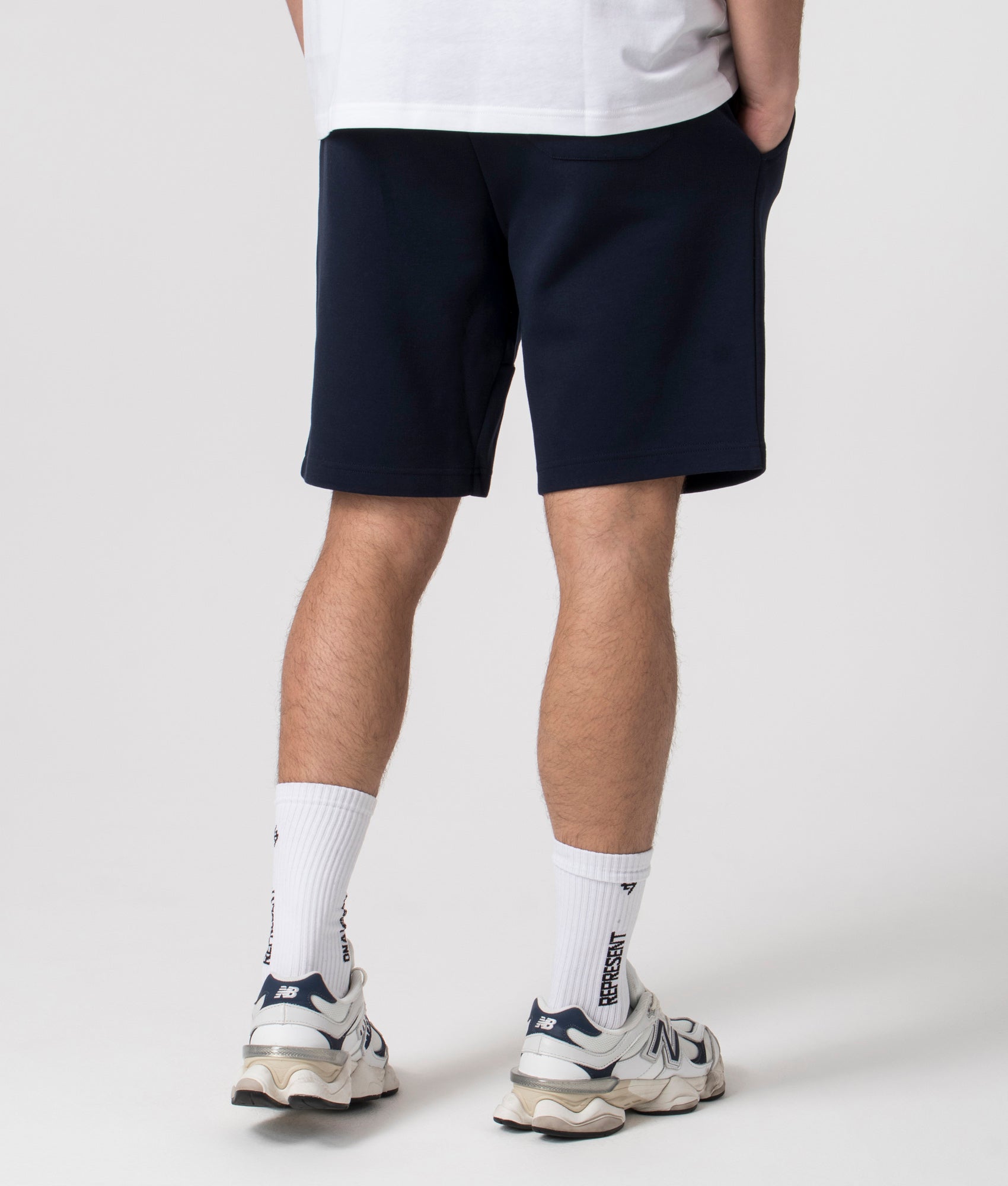 Polo Ralph Lauren Double Knit Athletic Sweat Shorts Aviator Navy Back Shot EQVVS