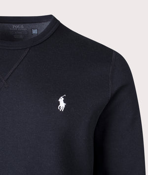 Polo Ralph Lauren Double Knit Sweatshirt in Polo Black Detail Shot at EQVVS