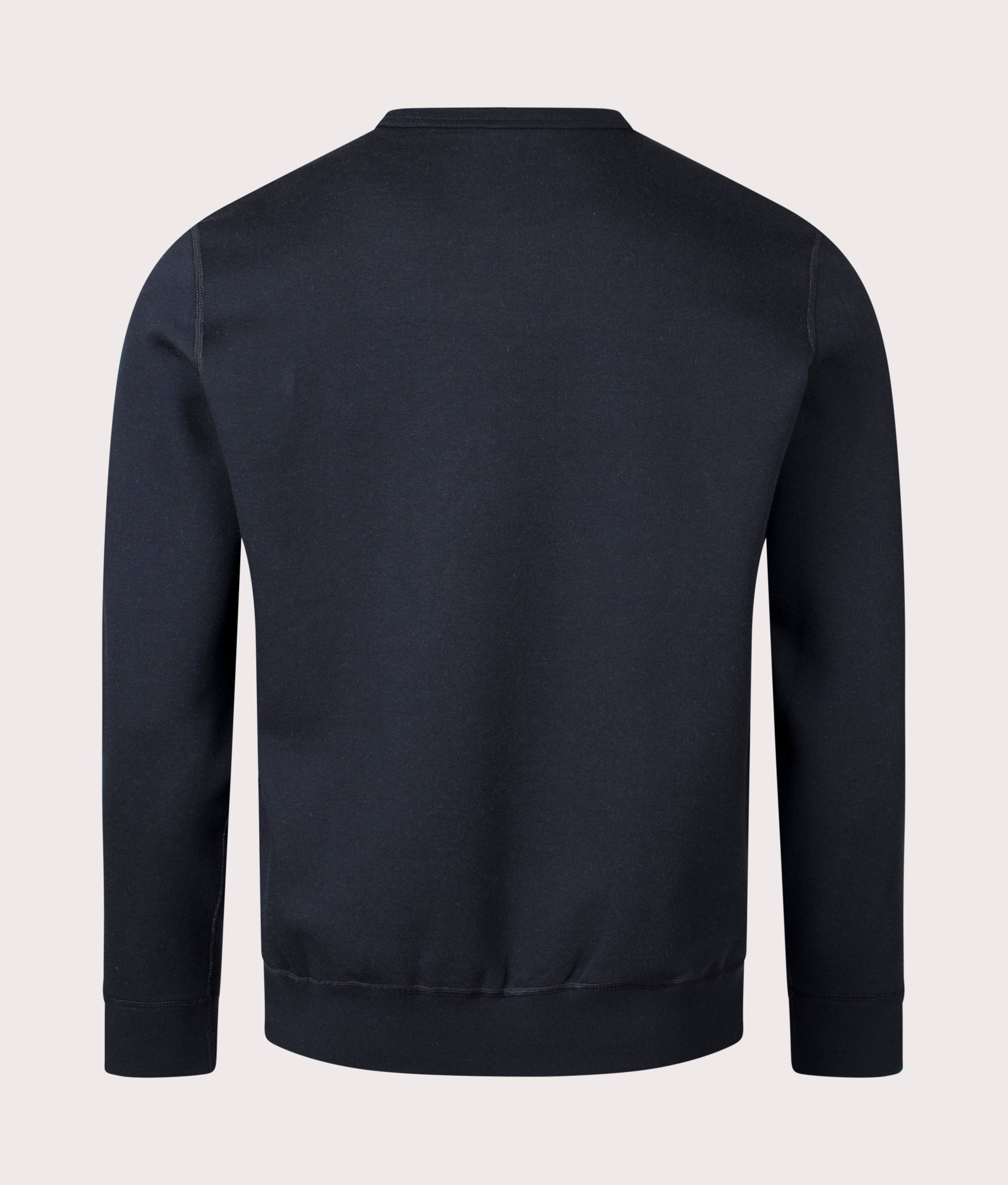 Polo Ralph Lauren Double Knit Sweatshirt in Polo Black at EQVVS Menswear. Back Shot.