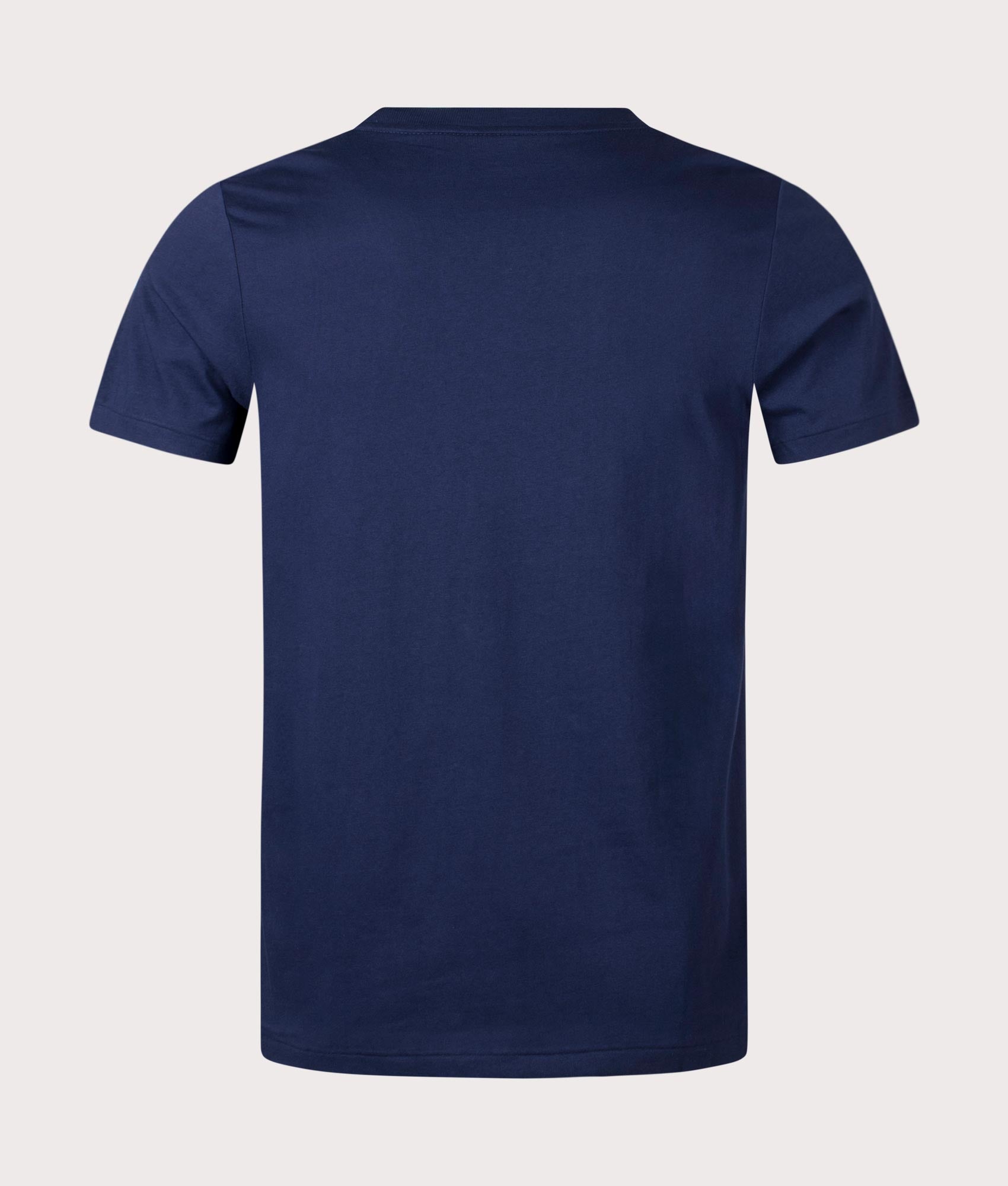 Polo Ralph Lauren Lightweight Crew Neck T-Shirt in Cruise Navy at EQVVS Menswear. Back shot.