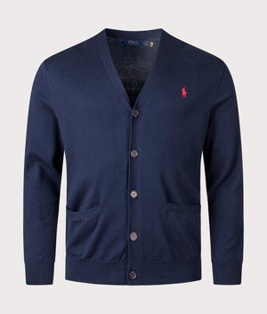 Cotton V-Neck Cardigan in Hunter Navy Polo Ralph Lauren EQVVS