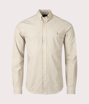 Gingham Poplin Shirt Vintage Khaki/White | Polo Ralph Lauren | EQVVS