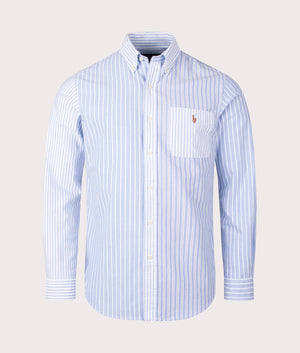 Custom Fit Striped Oxford Blue Fun Shirt | Polo Ralph Lauren Custom Fit Striped Oxford Blue Fun Shirt | Polo Ralph Lauren