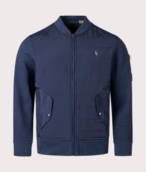 Polo Ralph Lauren Hybrid Bomber Jacket in Aviator Navy Front Shot EQVVS